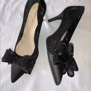 Charter Club Black Lace Heels 11M